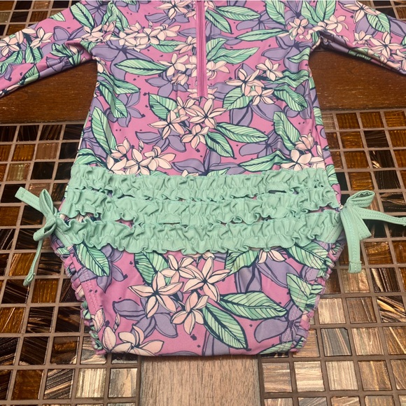 Ruffle Butts Violet Valley Rash guard - Picture 6 of 8
